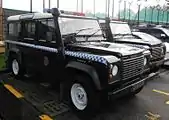 Land Rover Defender車款的警用車