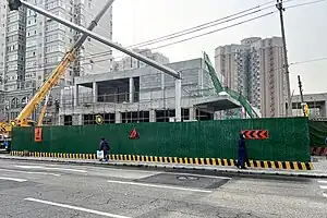 车站西南出入口工地（2024年3月）