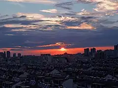 秋浦街道辖区内的夕阳