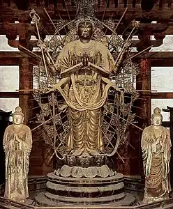 干漆夹苎不空羂索观音立像（日本奈良东大寺藏）