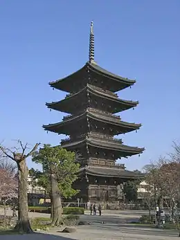 京都東寺塔:日本最大的五重塔