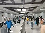 换乘通道两侧艺术墙《钟楼·摩尔墙》 (2023年4月)