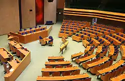 The House of Representatives sits in the Binnenhof in The Hague