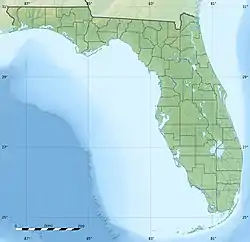 Map showing the location of Wakulla Springs沃库拉泉