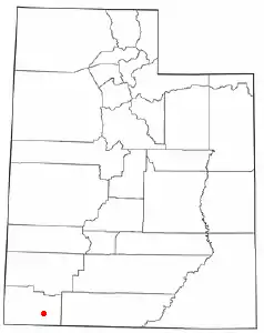 Location of La Verkin, Utah