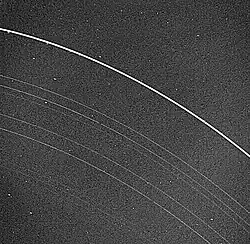 Voyager 2 photo of the Rings of Uranus