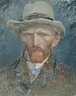 Self-Portrait with Grey Felt Hat, Winter 1886/87Oil on pasteboard, 41 x 32 cm阿姆斯特丹国家博物馆 (F295)