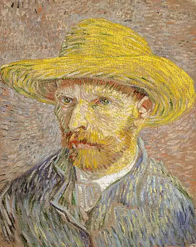 Self-Portrait with Straw Hat, 1887 大都會藝術博物館 (F365v)