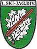 Insignia of 1st Ski Division: oak leaves and ski