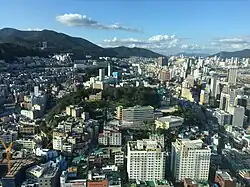 從釜山塔俯瞰中區市景