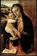 文琴佐·弗帕（英语：）的《聖母與聖子》（Madonna col bambino），61 × 38cm，約作於1490－1495年，來自吉安·賈科莫·波爾迪·佩佐利的藏品