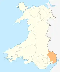 Location within Wales