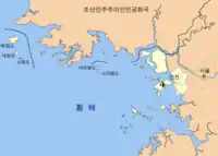 Location of 西海五島韓語：