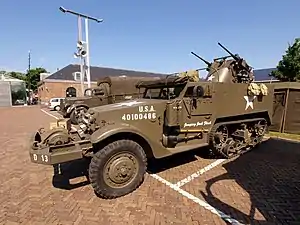 A restored M13 Half-track in a museum in Den Helder.