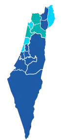 Winning party by sub-district