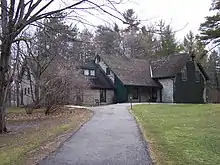 A view of a lane and the house at Woodside