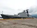 2013年中正軍港營區開放活動，停泊9號碼頭的武昌軍艦