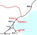 1912年橫濱港周邊鐵路網。