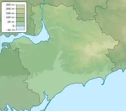 梅利托波爾空軍基地在扎波羅熱州的位置