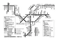 高速道路路線圖（京都一帶）